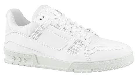 all white lv trainers.